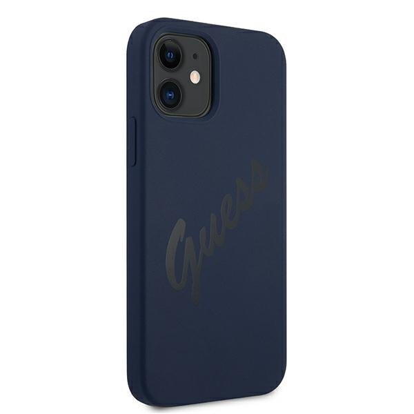 Guess GUHCP12SLSVSBL iPhone 12 mini 5,4" niebieski/blue hardcase Script